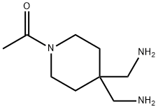 4,4-Piperidinedimethanamine,  1-acetyl-  (9CI) Struktur