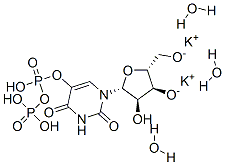 Uridine 5-(trihydrogen diphosphate), dipotassium salt, trihydrate Struktur