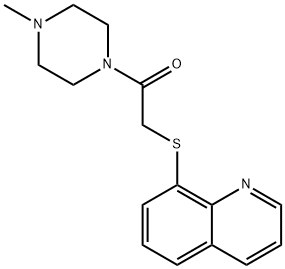 1-(4-METHYL PIPERAZIN-1-YL)-2-(QUINOLIN-8-YLTHIO)ETHANONE Struktur