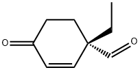 2-Cyclohexene-1-carboxaldehyde, 1-ethyl-4-oxo-, (1S)- (9CI) Struktur