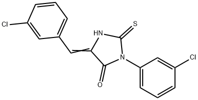 4-Imidazolidinone, 3-(3-chlorophenyl)-5-((3-chlorophenyl)methylene)-2- thioxo- Struktur