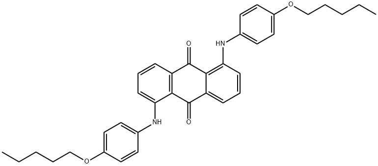 1,5-bis[[4-(pentyloxy)phenyl]amino]anthraquinone Struktur