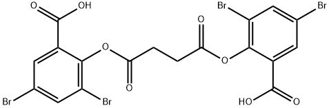 BIS(3,5-DIBROMOSALICYL) SUCCINATE Struktur