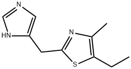 Thiazole, 5-ethyl-2-(1H-imidazol-4-ylmethyl)-4-methyl- (9CI) Struktur