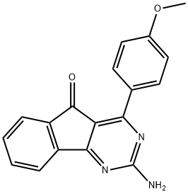 2-aMino-4-(4-Methoxyphenyl)-5H-indeno[1,2-d]pyriMidin-5-one Struktur