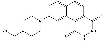 9-(N-(4-aminobutyl)-N-ethyl)aminobenzo(f)phthalazine-1,4-(2H,3H)dione Struktur