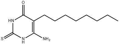 6-amino-2,3-dihydro-5-octyl-2-thioxo-1H-pyrimidin-4-one Struktur