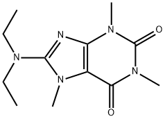 8-(diethylamino)-3,7-dihydro-1,3,7-trimethyl-1H-purine-2,6-dione Struktur