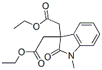 ethyl 2-[3-(ethoxycarbonylmethyl)-1-methyl-2-oxo-indol-3-yl]acetate Struktur