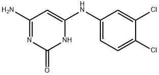 4-Amino-6-[(3,4-dichlorophenyl)amino]pyrimidin-2(1H)-one Struktur