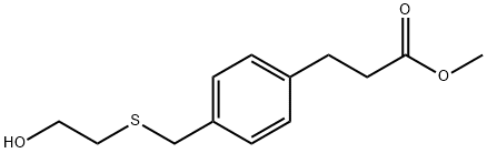 methyl 3-[4-(2-hydroxyethylsulfanylmethyl)phenyl]propanoate Struktur