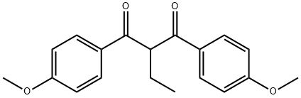 2-ethyl-1,3-bis(4-methoxyphenyl)propane-1,3-dione Struktur