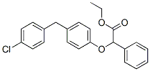 ethyl 2-[4-[(4-chlorophenyl)methyl]phenoxy]-2-phenyl-acetate Struktur