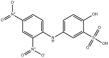 5-[(2,4-dinitrophenyl)amino]-2-hydroxybenzenesulphonic acid Struktur