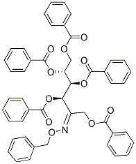 1-O,3-O,4-O,5-O,6-O-Pentabenzoyl-D-fructose O-benzyl oxime Struktur