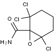 2,2,6-trichloro-7-oxabicyclo[4.1.0]heptane-1-carboxamide Struktur