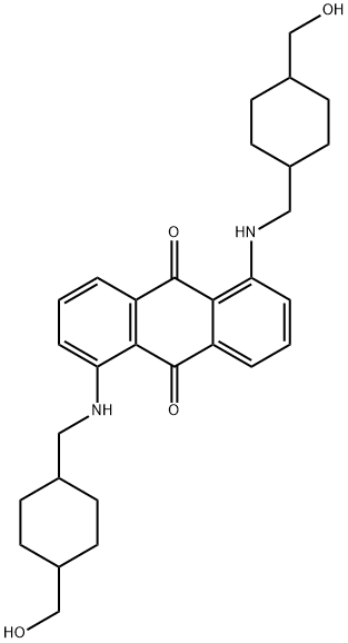 1,5-Bis[[[4-(hydroxymethyl)cyclohexyl]methyl]amino]-9,10-anthracenedione Struktur