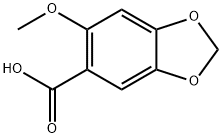 6-Methoxy-1,3-benzodioxole-5-carboxylic acid Struktur