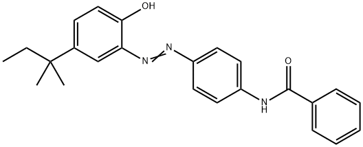 N-[4-[[2-hydroxy-5-(tert-pentyl)phenyl]azo]phenyl]benzamide Struktur