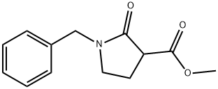 3-Pyrrolidinecarboxylic acid, 2-oxo-1-(phenylmethyl)-, methyl ester Struktur