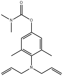 4-(diallylamino)-3,5-dimethylphenyl dimethylcarbamate Struktur