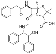 4-THIA-1-AZABICYCLO[3.2.0]HEPTANE-2-CARBOXYLIC ACID, 3,3-DIMETHYL-7-OXO-6-[(PHENYLACETYL)AMINO]- [2 結(jié)構(gòu)式