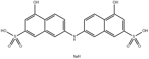 disodium 7,7'-iminobis(4-hydroxynaphthalene-2-sulphonate) Struktur