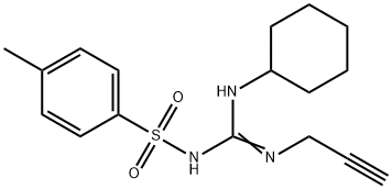 Benzenesulfonamide, N-((cyclohexylamino)(2-propynylamino)methylene)-4- methyl- Struktur