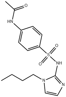 Acetamide, N-(4-(((1-butyl-1H-imidazol-2-yl)amino)sulfonyl)phenyl)- Struktur