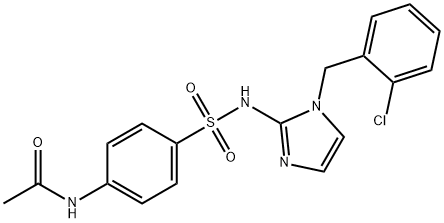 Acetamide, N-(4-(((1-((2-chlorophenyl)methyl)-1H-imidazol-2-yl)amino)s ulfonyl)phenyl)- Struktur