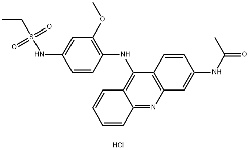 Acetamide, N-(9-(4-(ethylsulfonamido)-2-methoxyanilino)-3-acridinyl)-,  monohydrochloride Struktur