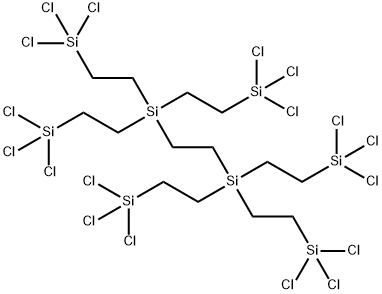 1,1,1,10,10,10-Hexachloro-4,4,7,7-tetrakis[2-(trichlorosilyl)ethyl]-1,4,7,10-tetrasiladecane Struktur