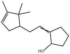 2-[2-(2,2,3-Trimethyl-3-cyclopenten-1-yl)ethylidene]cyclopentanol Struktur