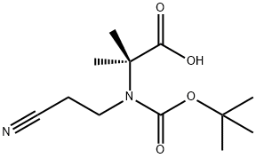 2-(tert-butoxycarbonyl)-2-Methylpropanoic acid Struktur