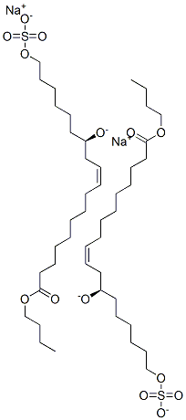 disodium 1-butyl (R)-12-oxido(sulphonatooxy)oleate Struktur