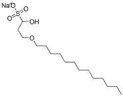 sodium hydroxy(tridecyloxy)propanesulphonate Struktur