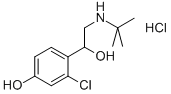 Benzenemethanol, 2-chloro-a-[[(1,1-dimethylethyl)amino]methyl]-4-hydroxy-, hydrochloride (1:1) Struktur