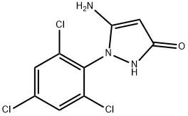 5-amino-1,2-dihydro-1-(2,4,6-trichlorophenyl)-3H-pyrazol-3-one Struktur