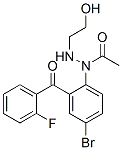 5-Bromo-2-(2-hydroxyethylaminoacetylamino)-2'-fluorobenzophenone Struktur