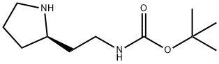 Carbamic acid, [2-(2R)-2-pyrrolidinylethyl]-, 1,1-dimethylethyl ester (9CI) Struktur