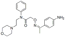 4'-Aminoacetophenone O-[[(2-morpholinoethyl)phenylamino]carbonylmethyl]oxime Struktur