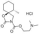 Dimethylaminoethyl 6-methyl-2-oxo-1-oxa-3-azaspiro(4.5)decane-3-carbox ylate hydrochloride Struktur