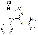 3-phenyl-2-tert-butyl-1-(1,3-thiazol-2-yl)guanidine hydrochloride Struktur