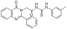 1-((4-Oxo-2-phenyl-3,4-dihydro-3-quinazolinyl)acetyl)-3-(m-tolyl)-2-th iourea Struktur