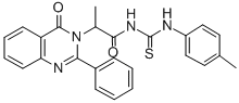 1-(2-(4-Oxo-2-phenyl-3,4-dihydro-3-quinazolinyl)propionyl)-3-(p-tolyl) -2-thiourea Struktur