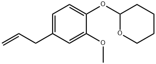 2H-Pyran, tetrahydro-2-2-methoxy-4-(2-propenyl)phenoxy- Struktur