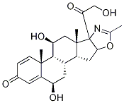 (6,11,16)-Trihydroxy-2'-methyl-5'H-pregna-1,4-dieno[17,16-d]oxazole-3,20-dione Struktur