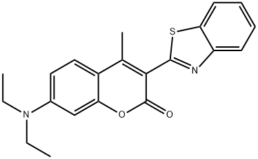 3-(benzothiazol-2-yl)-7-(diethylamino)-4-methyl-2-benzopyrone Struktur