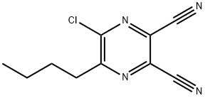 5-Chloro-6-butyl-2,3-pyrazinedicarbonitrile Struktur