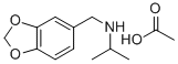 1,3-Benzodioxole-5-methanamine, N-(1-methylethyl)-, acetate (salt) Structure